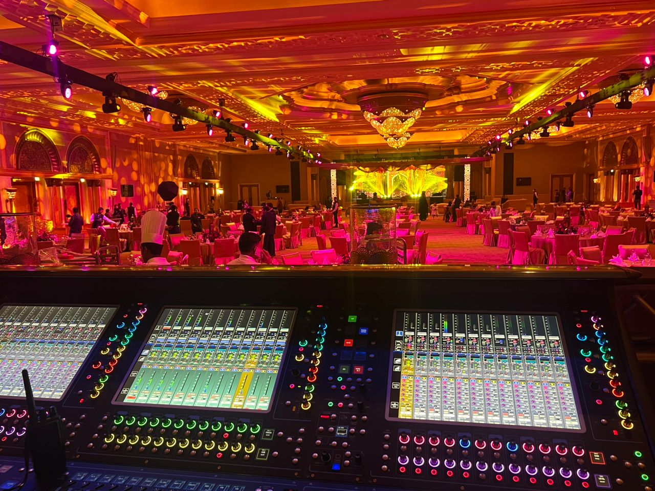 Front-of-house console — live mix